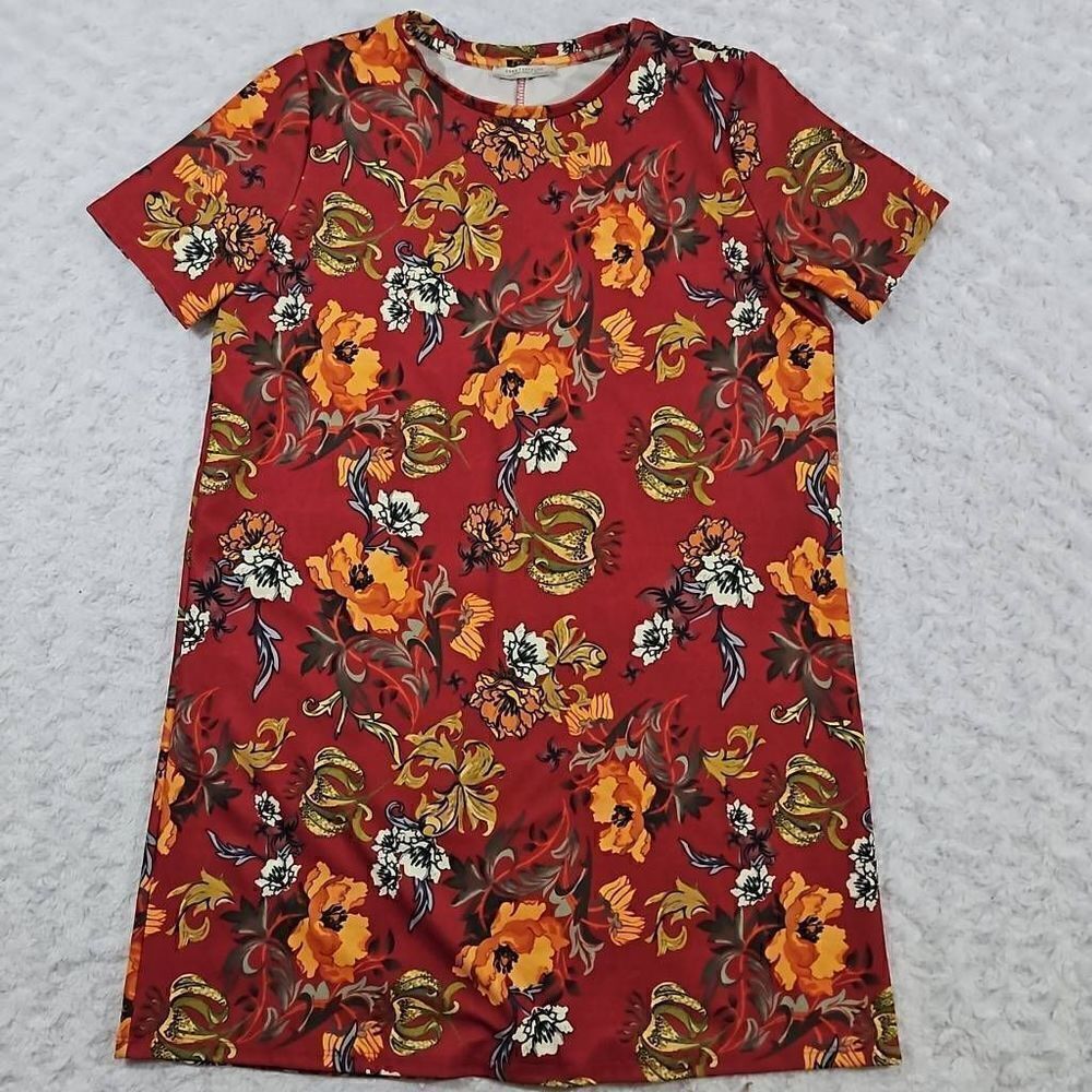 Zara Size Medium Trafaluc Floral Dress Autumn Fall Womens